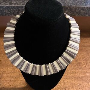 Elegant Gray and White Necklace